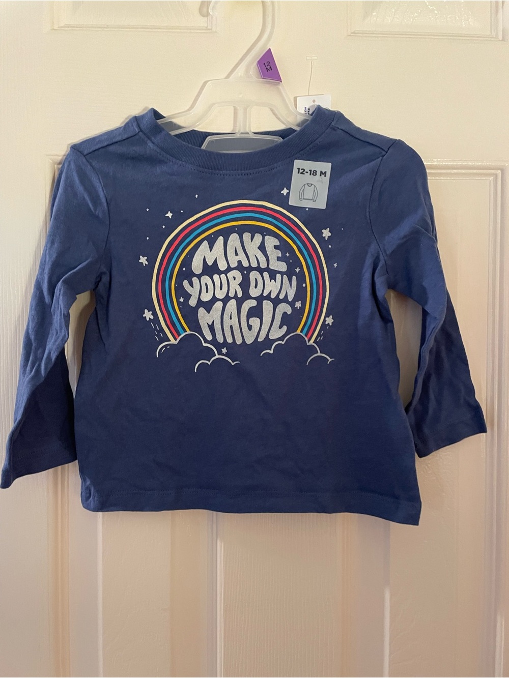 Make Your Own Magic Long Sleeve Tee - Old Navy 12/18 NWT Girls